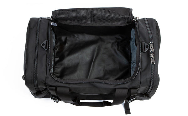 An above shot of the main compartment of the Road Buddy Duffel 60.